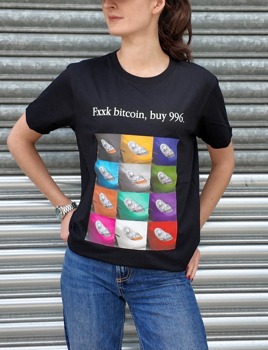 Fxxk Bitcoin, Buy 996 Black T-Shirt